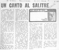 Un canto al salitre