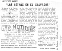Las Letras en el Salvador