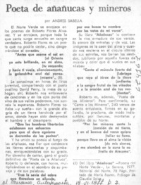 Poeta de añañucas y mineros