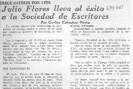 Julio Flores lleva al éxito a la sociedad de escritores