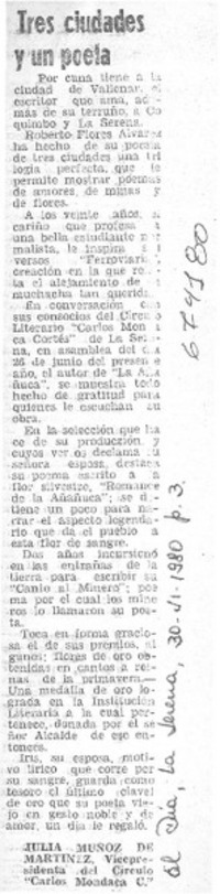 Tres ciudades y un poeta