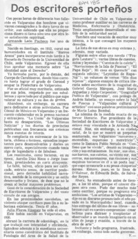 Dos escritores porteños