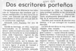 Dos escritores porteños