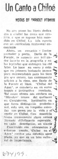 Un canto a Chiloé