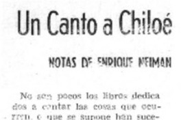 Un canto a Chiloé