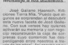 Mensaje a los biznietos