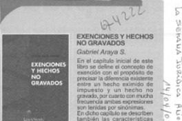 Exenciones y hechos no gravados.