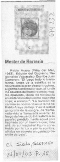 Mester de herrería.
