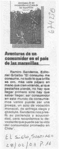 Aventuras de un consumidor en el país de la maravillas.