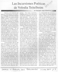Las incursiones poéticas de Volodia Teitelboim
