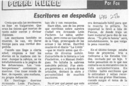 Escritores en despedida