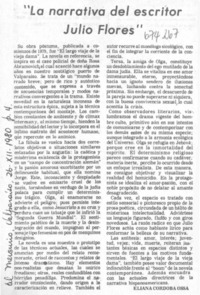 La narrativa del escritor Julio Flores