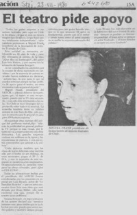 El Teatro pide apoyo.