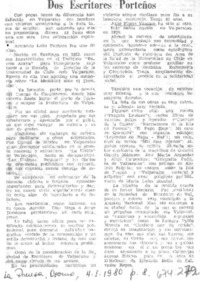 Dos escritores porteños.