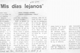 "Mis días lejanos"