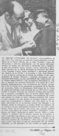 El Premio literario.