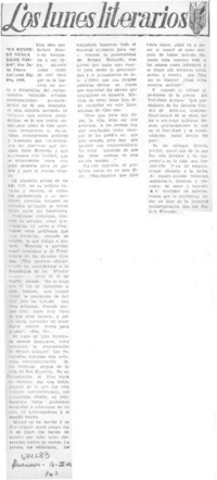 Los lunes literarios.