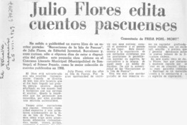 Julio Flores edita cuentos pascuenses