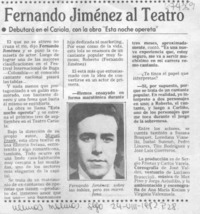 Fernando Jiménez al teatro.