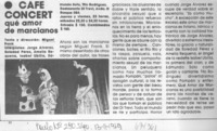 Café concert "qué amor de marcianos".