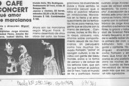 Café concert "qué amor de marcianos".