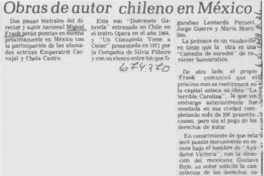 Obras de autor chileno en México.
