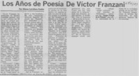 Los años de poesía de Víctor Franzani