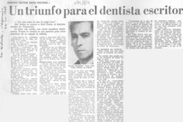 Un Triunfo para el dentista escritor.