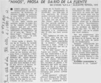 "Niños", prosa de Darío de la Fuente