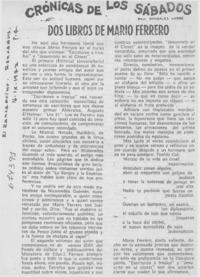 Dos libros de Mario Ferrero