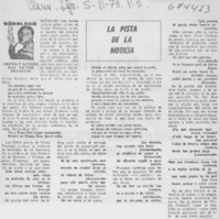 La pista de la noticia