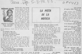 La pista de la noticia