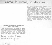 "Amores de ayer y amores de hoy", de grasa.