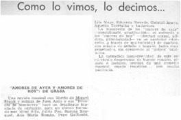 "Amores de ayer y amores de hoy", de grasa.