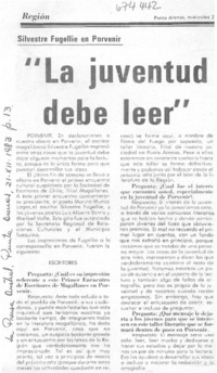 "La Juventud debe leer" : [entrevista]