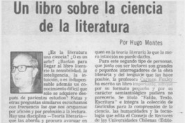 Un libro sobre la ciencia de la literatura