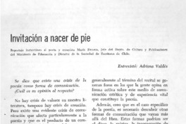 Invitación a nacer de pie: [entrevista]