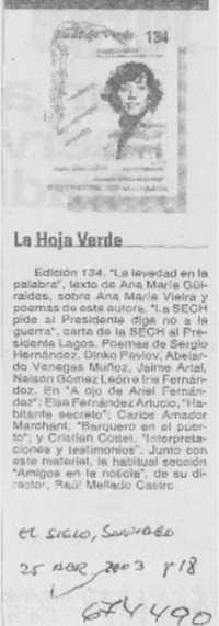 La Hoja Verde.