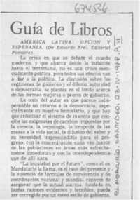 América Latina, opción y esperanza.