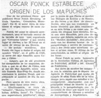 Oscar Konck establece origen de los mapuches