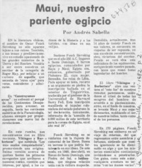 Maui, nuestro pariente egipcio