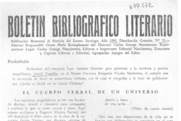 El Cuerpo verbal de un universo.