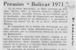 Premio "Bolivar 1971".