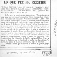 Jaula gruesa para el animal hembra".