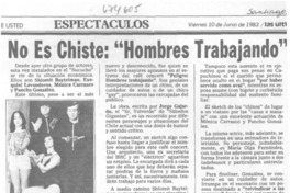 No es chiste, "hombres trabajando".