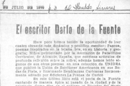 El escritor Darío de la Fuente