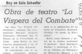 Obra de teatro "La víspera del combate".