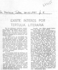 Existe interés por tertulia literaria.