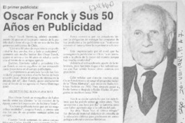 Oscar Fonck y sus 50 años en publicidad.