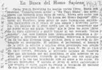 En busca del homo sapiens.